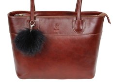 Kožušinový prívesok ku kabelke medvedíkovec čierny väčší