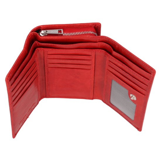 Dámská kožená peněženka LG-22151 červená 4