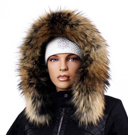 Kožešinový lem na kapuci - límec mývalovec snowtop M 35/72 (65 cm) 1