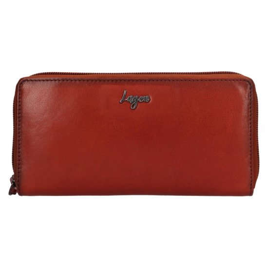 Dámska kožená peňaženka LGW 2833D koňak - predná strana