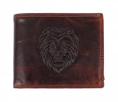 Pánská kožená peněženka 2104W Lion hnědá