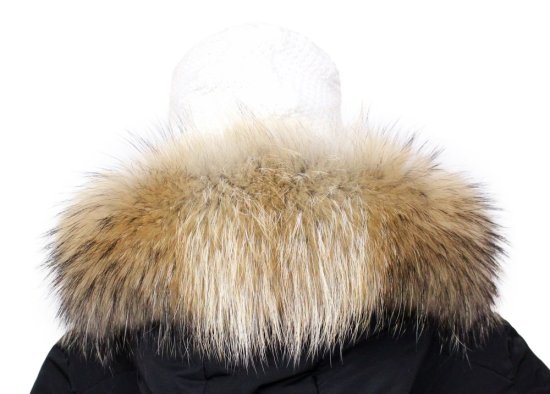 Guler de blană pentru glugă – guler din blană de raton M 44/79 (75 cm) 2