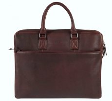 Kožená taška na notebook UNI Burkely Maxbag hnědá