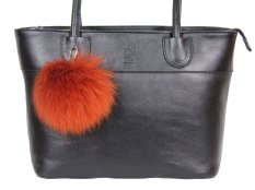 Kožušinový prívesok ku kabelke medvedíkovec oranžový