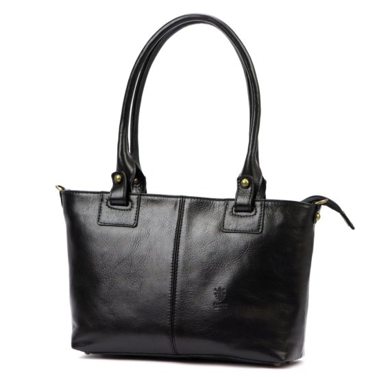 Dámska kožená kabelka Angelika čierna