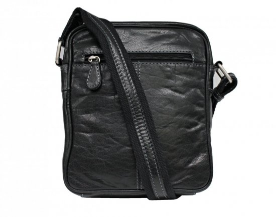 Pánská kožená taška přes rameno SG-27018 černá 1