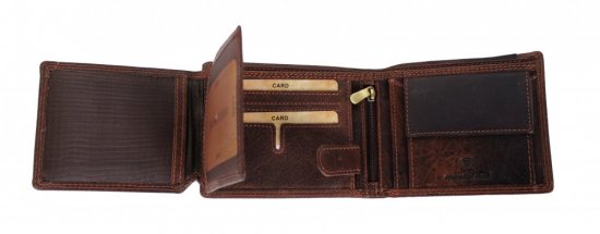 Pánská kožená peněženka B-2104 hnědá 4