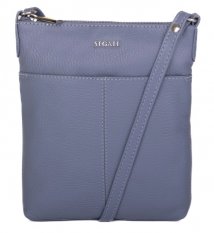 Dámska kožená taška cez rameno SG-27001 lavender - predný pohľad
