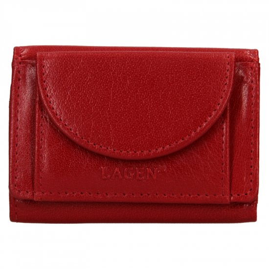 Dámska malá kožená peňaženka W 22030 (malá peňaženka) červená