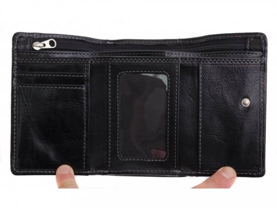Dámska kožená peňaženka HT-233/T čierna 9