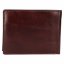 Pánska kožená peňaženka LG-22111 tm. hnedá - zadný pohľad