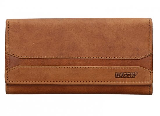 Luxusní dámská kožená peněženka W-22025/V hnědá