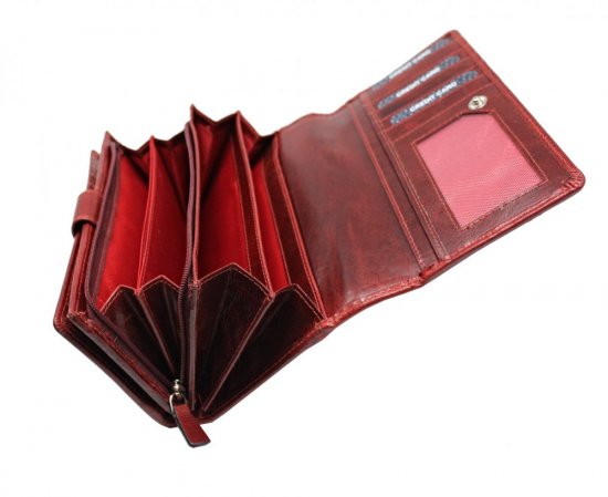 Dámská kožená peněženka SG-27055 červená