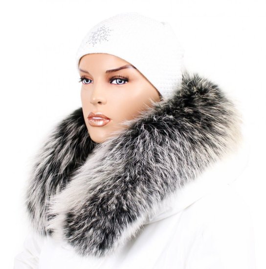 Kožušinový lem na kapucňu - golier medvedíkovec arctic snowtop M 31/3 (75 cm)