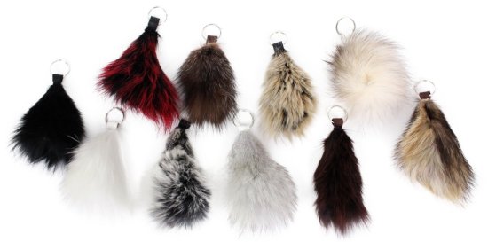 Kožešinová klíčenka K 02 - barevné varianty Kožešinová klíčenka K 02 - barevné varianty