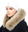Kožešinový lem na kapuci - límec liška snowtop černo - béžová L 18/31 (75 cm)