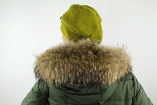 Fur trim on the hood - raccoon collar 44 (75 cm)