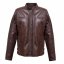 Pánska kožená bunda 4073 hnedá - gaštan - veľkosť: XXL