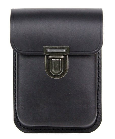 Kožená kapsa na opasek Scorteus SC 2007 černá - přední strana