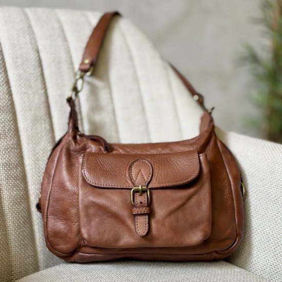 Dámska kožená kabelka Scarlet hnedá 4