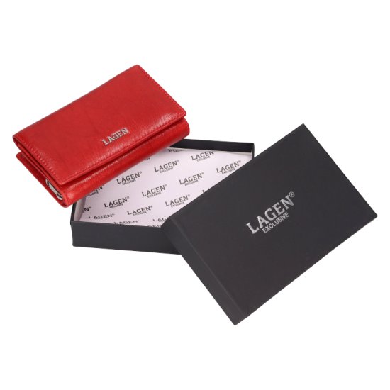 Dámská kožená peněženka LG-22151 červená 5