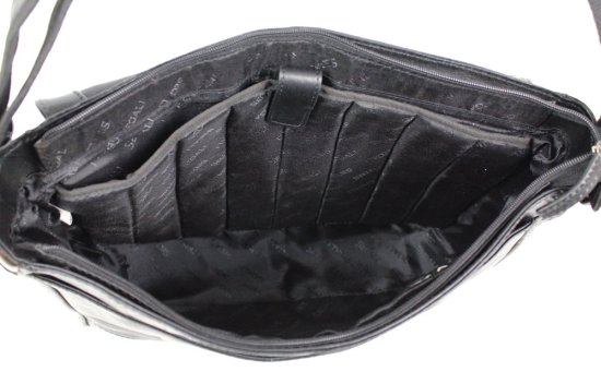 Pánská kožená taška přes rameno Segali 225580 černá - vnitřní výbava