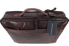 Pánská kožená taška na notebook - batoh  SPIKES & SPARROW 9953001 tmavě hnědá 1