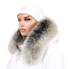 Kožešinový lem na kapuci - límec mývalovec arctic snowtop M 31/13 (70 cm)