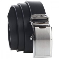 Pánský kožený opasek Lindenmann 21005001 AUTOMATIC černý 1