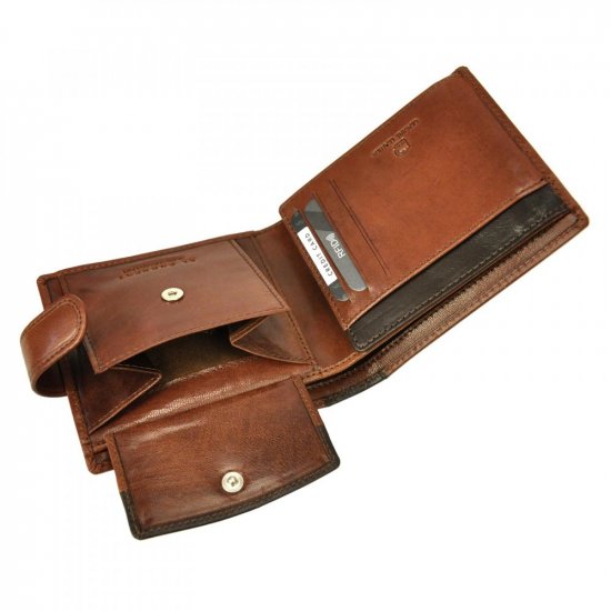 Pánska kožená peňaženka El Forrest 2556-21 RFID hnedá 7