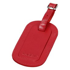 Kožená visačka na kufor 290010 červená 1