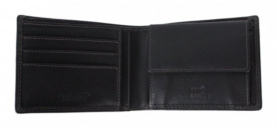 Pánska kožená peňaženka D-2614 RFID čierna 2