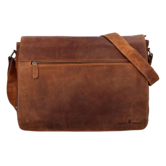 Pánská kožená taška přes rameno Farao camel melír