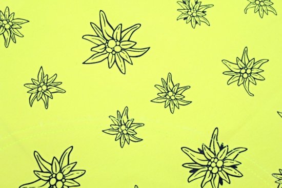 Outdoorový šátek - květiny - žlutý neon